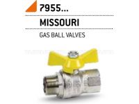 Кран газовый шаровой Bonomi MISSUORI GAS 3/4" ВН "бабочка" (79550006)