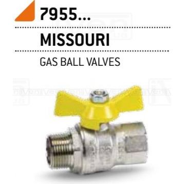 Кран газовый шаровой Bonomi MISSUORI GAS 1" ВН "бабочка" (79550008)