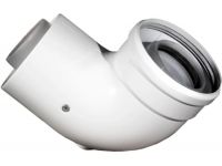 Колено 90 град. конденсационное коаксиальное d60/100 PP-R+Fe