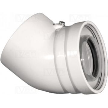 Колено 45 град. конденсационное коаксиальное d60/100 PP-R+Fe