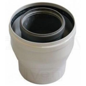 Адаптер переходник со штуцером 100/60 на 2х80mm