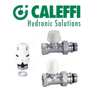 Комплект прямых радиаторных кранов 1/2" с термостатом Caleffi (4221402)