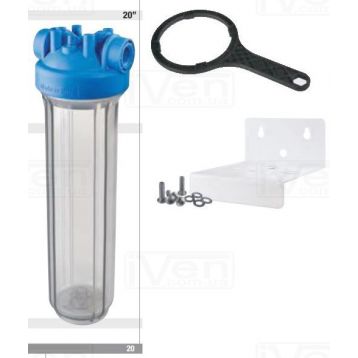 Atlas Filtri DP BIG TS (прозрачная) 1" IN (пластик) 20" KIT (ZA1800711)