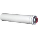 Коаксиальный дымоход удлинитель с раструбом для турбированного газового котла d60/100 AL+FE L-0,25м