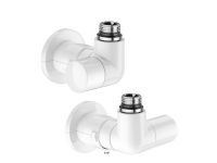 Caleffi 400401 комплект дизайн кранів M23x1,5x1/2" лівий коаксіальний (білий)