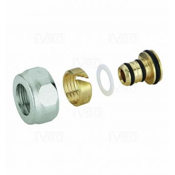 Гайка для металлопластиковой трубы Carlo Poletti d16 x 2,0 мм x 24-19 ХРОМ (A39202CB)