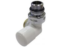 Кран отсекающий трехосный Carlo Poletti БЕЛЫЙ d1 / 2 "х 24-19 DX (правый) FIRST CORNER (V174211EDX)