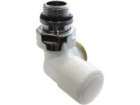 Кран отсекающий трехосный Carlo Poletti БЕЛЫЙ d1 / 2 "х 24-19 SX (левый) FIRST CORNER (V174211ESX)