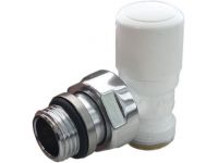 Кран отсекающий угловой Carlo Poletti БЕЛЫЙ d1 / 2 "х 24-19 FIRST (V140211E)