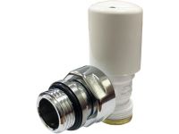 Кран радіаторний кутовий Carlo Poletti БІЛИЙ d1/2" х 24-19 FIRST (V140111E)