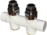 Узел отсекающий Carlo Poletti TWIN БЕЛЫЙ прямой d1 / 2 "С x 3/4" EK 50 мм (V48510E)