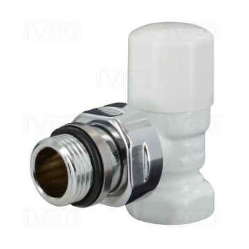 Кран отсекающий угловой Carlo Poletti БЕЛЫЙ d1 / 2 "FIRST (V140410E)