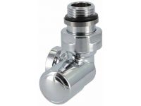 Кран відсікаючий трьохосьовий Carlo Poletti ХРОМ d1/2" DX (правий) FIRST CORNER (V174410CBDX)