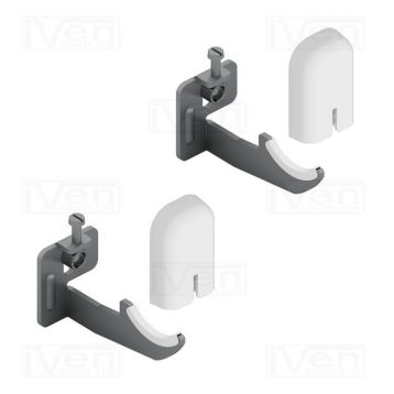 Комплект кріплення з регулюванням алюмінієвого радіатора T3 + QKT3 RAL9010 MB