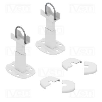 MB PAL + QKP комплект підлогових кронштейнів (2 шт.) для алюмінієвих радіаторів RAL9010 (60721544)