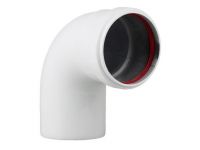 Коліно 90 градусів алюмінієве для турбованого газового котла d60mm AL - 1