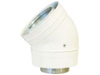 Коліно 45 град. для турбо котла коаксіальне d80/125 premium