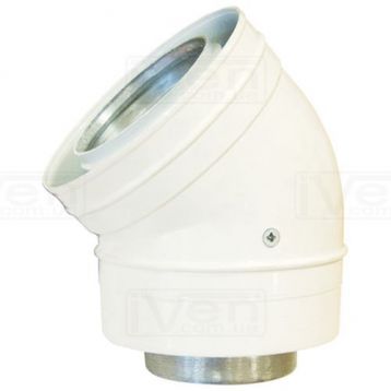 Коліно 45 град. для турбо котла коаксіальне d80/125 premium