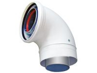 Колено 90 град. для турбироанного котла коаксиальное d80/125 premium