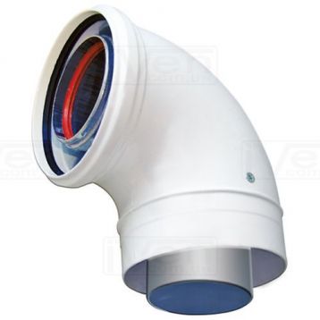 Коліно 90 град. для турбованого котла коаксіальне d80/125 premium