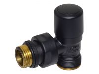 Кран отсекающий угловой Carlo Poletti BLACK MATTE d1/2" х 24-19 FIRST (V140211EFS9005O)