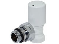 Кран радіаторний кутовий Carlo Poletti БІЛИЙ d1/2" FIRST (V140310E)