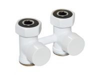 Кран нижнего подключения Carlo Poletti FIRST PIASTRE Белый прямой d3/4" F x 3/4" EK (V72512EF)