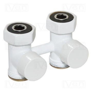 Кран нижнього підключення Carlo Poletti FIRST PIASTRE БІЛИЙ прямий d3/4" F x 3/4" EK (V72512EF)