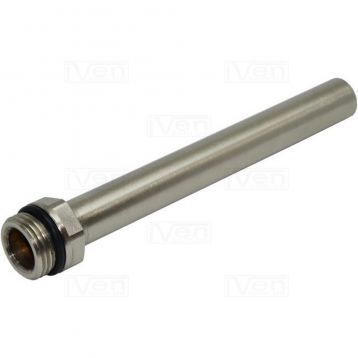 Трубка для подсоединения сантехприборов Carlo Poletti d1/2"x d15 L 140 мм BRUSH SILVER (A42700J)