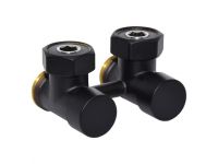 Кран нижнього підключення Carlo Poletti FIRST PIASTRE BLACK MATTE кутовий d3/4" F x 3/4" EK (V72112EFS9005O)