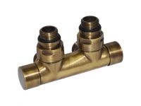 Узел отсекающий Carlo Poletti TWIN BRUSH BRONZE угловой d1/2" С x 3/4" EK 50 мм (V48110MSB)
