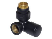 Кран відсікаючий трьохосьовий Carlo Poletti BLACK MATTE d1/2" DX (правий) FIRST CORNER (V174410EFS9005ODX)