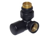 Кран відсікаючий трьохосьовий Carlo Poletti BLACK MATTE d1/2" SX (лівий) FIRST CORNER (V174410EFS9005OSX)