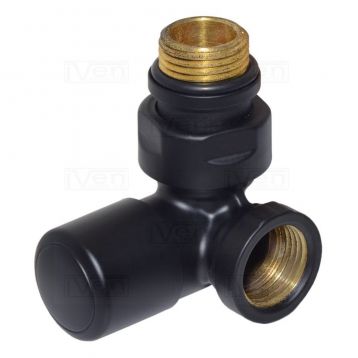 Кран відсікаючий трьохосьовий Carlo Poletti BLACK MATTE d1/2" SX (лівий) FIRST CORNER (V174410EFS9005OSX)