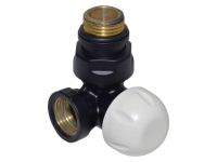 Кран Термоклапан трьохосьовий Carlo Poletti BLACK MATTE d1/2" DX (правий) (V175310EFS9005ODX)