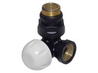 Кран Термоклапан трьохосьовий Carlo Poletti BLACK MATTE d1/2" DX (лівий) (V175310EFS9005OSX)