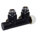 Узел термостатический Carlo Poletti TWIN THERMO BLACK MATTE угловой d1/2" С x 3/4" EK 50 мм ПРАВЫЙ (V37110EE9005OSBDX / EFS)