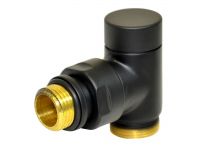 Кран відсікаючий кутовий Carlo Poletti BLACK MATTE d1/2" х 24-19 CYLINDER (V30211EFS9005O)