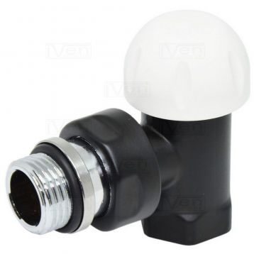 Кран Термоклапан кутовий Carlo Poletti BLACK MATTE d1/2" COMPACT-THERMO-V1 (V151310EE9005O / EFS)