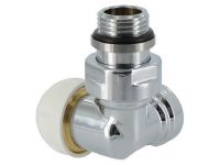 Кран Термоклапан трьохосьовий Carlo Poletti ХРОМ d1/2" DX (правий) (V175310CBDX)