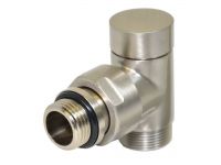 Кран отсекающий угловой Carlo Poletti SATIN CHROME d1/2" х 24-19 CYLINDER (V30211J)