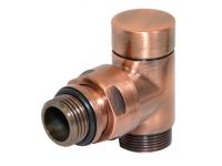 Кран отсекающий угловой Carlo Poletti BRUSH COPPER d1/2" х 24-19 CYLINDER (V30211I)