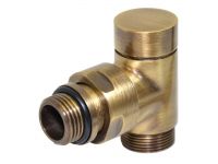 Кран відсікаючий кутовий Carlo Poletti BRUSH BRONZEd1/2" х 24-19 CYLINDER (V30211M)