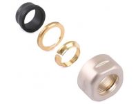 Гайка для медной трубы Carlo Poletti d15 мм x 24-19 SATIN NICKEL (A58409L)