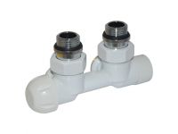 Вузол термостатичний Carlo Poletti FIRST PIASTRE БІЛИЙ кутовий d1/2" З x 3/4" EK 50 мм ЛІВИЙ (V137112EFSX)