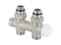 Узел термостатический Carlo Poletti TWIN THERMO НИКЕЛЬ прямой d1/2" С x 3/4" EK 50 мм (V37510QSB)