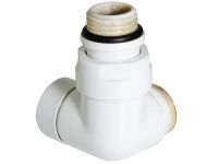 Кран отсекающий трехосный Carlo Poletti БЕЛЫЙ d1/2" х 24-19 SX (Правый) CORNER (V74211EFDX)