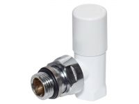 Кран радіаторний кутовий Carlo Poletti БІЛИЙ d1/2" COMPACT (V150310E)