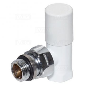 Кран радиаторный угловой Carlo Poletti Белый d1/2" COMPACT (V150310E)