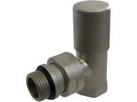 Кран радиаторный угловой Carlo Poletti SATIN NIСKEL d1/2" COMPACT (V150310L)